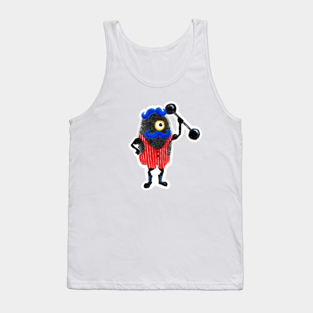 Mr. Thumb Print Exercises Tank Top by Please Pass the Art